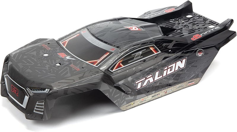 1/8 Painted Decaled Trimmed Body, Black : Talion 6S BLX, ARA406161